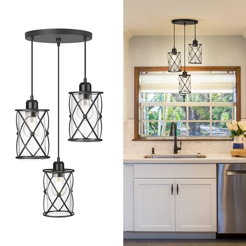 3個】KSIHIMA PENDANT LIGHT GEM-6961 Black