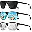 (3 Pack) Black Clear & Black/Black Blue & Blue/Black Clear & Silver (3 Pack) Black Clear & Black/Black Blue & Blue/Black Clear & Silver