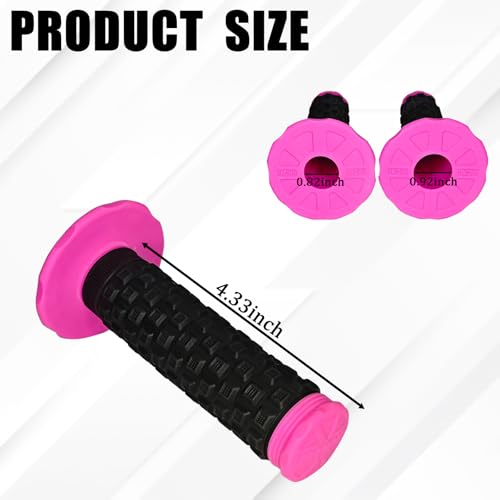 Image of 2PCS Motorcycle Handlebar Grips, 7 /8 inch Anti-Slip Dirt Bike Grips, Universal Motocross ATV Rubber Pillow Top Grips for CR80R /85R,CRF150R, CR125R /250R,CRF450R, CRF150F CRF230F CRF450F(Pink)