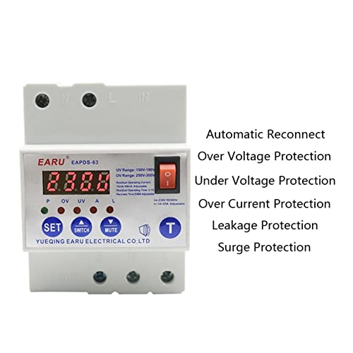 Disjoncteur automatique 63A relais surtensions sous-tension tableau - 3