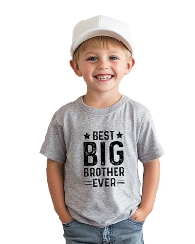 Promoted to Big Brother T Shirt Gift for Toddler Boy Big Bro Announcement T-Shirt Short Sleeve Cotton Tees 2-8 Years