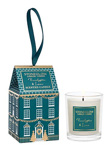 Stoneglow Seasonal Collection - Vela perfumada en tarro de cristal con colgante...