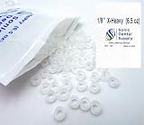 1/8 Inch Orthodontic Elastic Rubber Bands - 100 Pack - Clear Latex Free, X- Heavy 6.5 Ounce Small Ru