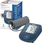 Beurer BM 25 Oberarm Blutdruckmessgerät, einfache Ein-Knopf-Bedienung, genaue Messung, Arrhythmie-Erkennung, mit USB-C-Anschluss, Manschette, Datenübertragung zu Apple Health und co., Blau
