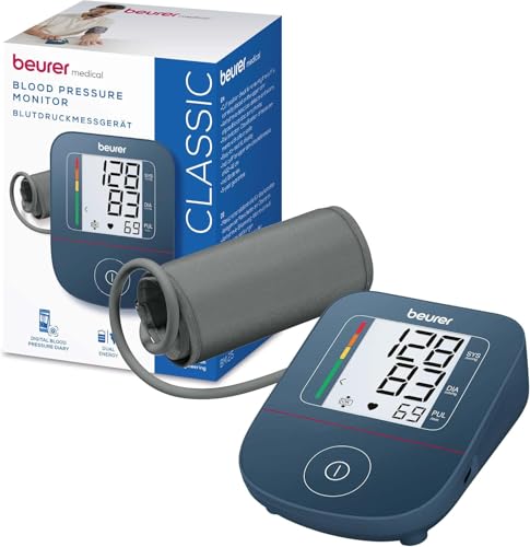 Beurer BM 25 Oberarm Blutdruckmessgerät, einfache Ein-Knopf-Bedienung, genaue Messung, Arrhythmie-Erkennung, mit USB-C-Anschluss, Manschette für 22-42 cm, Datenübertragung zu Apple Health und co.