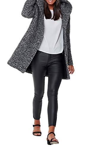 Only Onlsedona Boucle Wool Coat Otw Noos Abrigo, Gris (Dark Grey Melange...