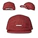 Croogo Short Brim 5 Panel Cap Washed Cotton Flat Bill Baseball Cap Fashion Flat Bill Hat Strapback Hip Hop Biker Board Hat Street STYL,Red-CR5P01