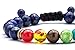 Hamoery 8mm Lava Rock 7 Chakras Diffuser Bracelet Braided Rope Natural Stone Yoga Beads Bracelet Bangle (Lapis lazul)