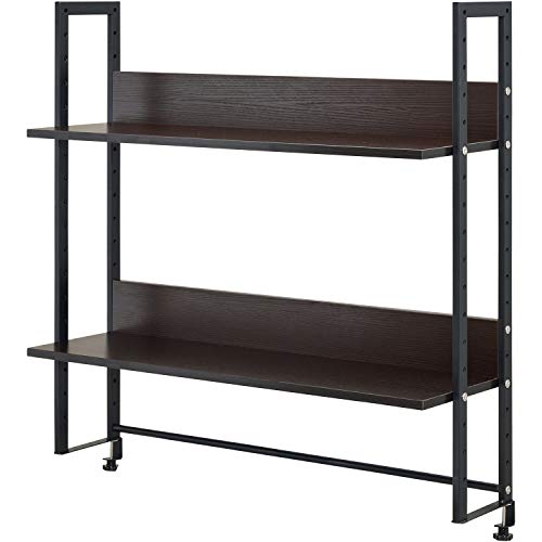 法人様向け オフィスコム 机上ラック 机上台 2段 ハイタイプ 幅1000mm デスク 収納 ダーク Z-LUSRH-1000-DB3