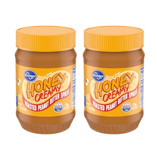 Honey Peanut Butter Spread Creamy 16 oz (Pack of 2)