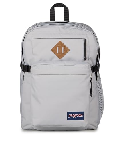 Image of JanSport Main Campus Backpack - Travel or Work Backpack with 15-Inch Laptop Sleeve and Dual Water Bottle Pockets, Grounded Grey