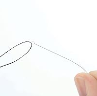 Vista 3 de The Beadsmith Basic Elements - Agujas de alambre trenzado – 4 piezas de varios tamaños – Agujas flexibles para cuentas – Ojo plegable redondo grande