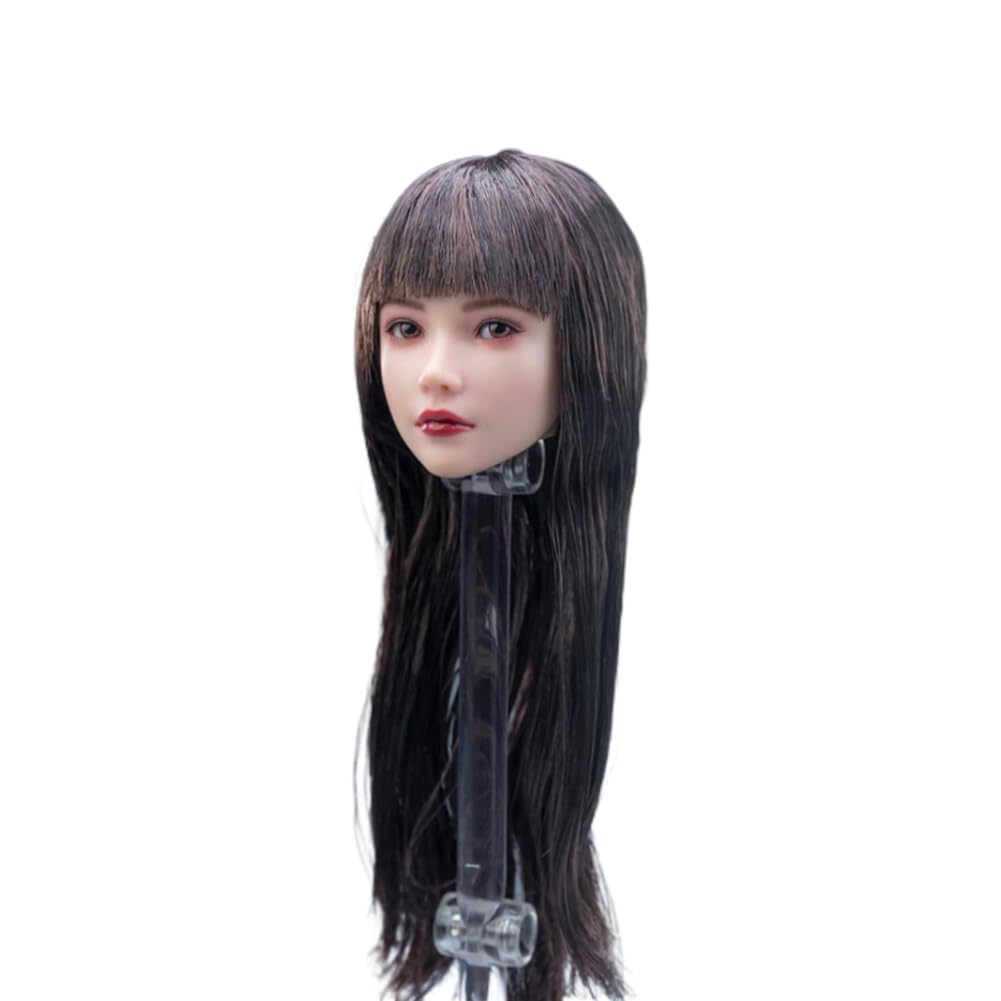 Tête de femme sculpté 1/6 cheveux plantés finitions premium pour modèle