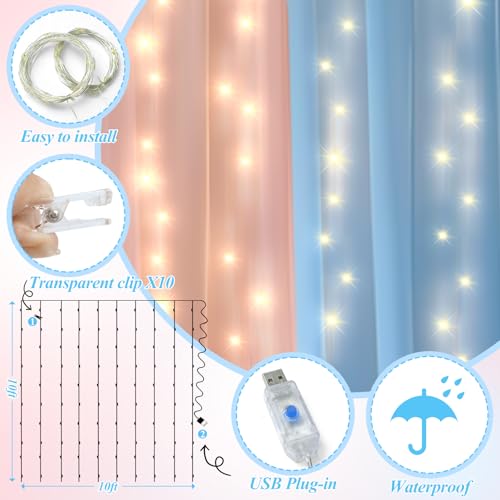Ledido 2 Pack Cortina Tulle 10x10ft con Luces miniatura 3