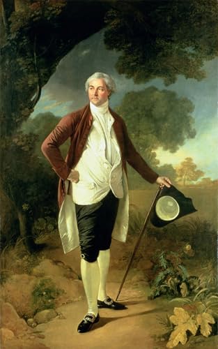 Tableau Toile Portrait de David Garrick Nathaniel Dance Holland Peinture Décorative Murale 60x90
