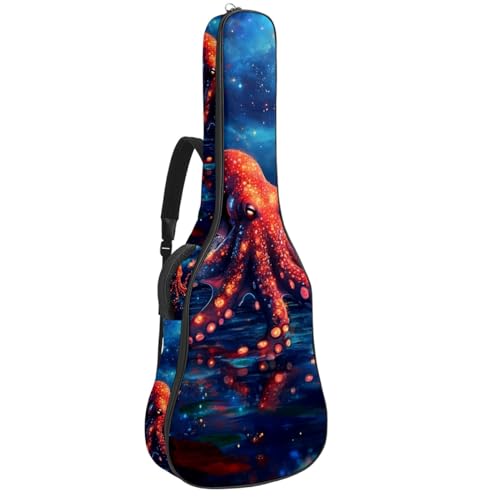 Housse de guitare 109 cm pieuvre pour trajets urbains et répétitions