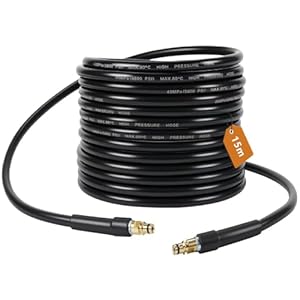 15M High Pressure Washer Replacement Hose for Karcher K Series K2 K3 K4 K5 K6 K7, High-Pressure Reinforced Hose with Quick Click Plug Connector,Jet Wash Pipe Cleaning Car Road Garden