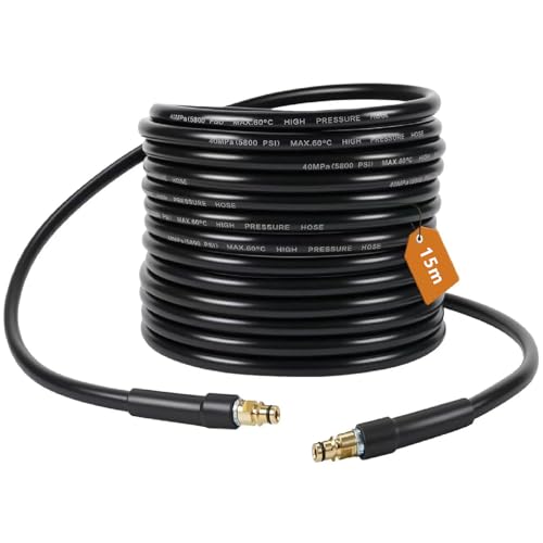 20M manguera de Alta Presión Compatible con Karcher K2 K3 K4 K5 K6 K7, Manguera de Alta Presión 180Bar con Conector Rápido,Ideal para Lavar Coches, Jardines, Fachadas y Suelos