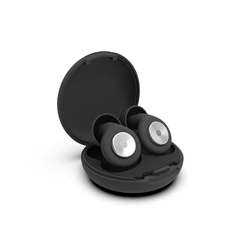 45dB Black Sleep Noise Canceling Earplugs | Soft Reusable Silicone