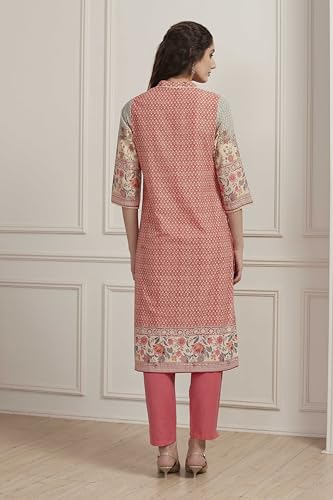 Image of BIBA Women Cotton Printed Straight Kurta