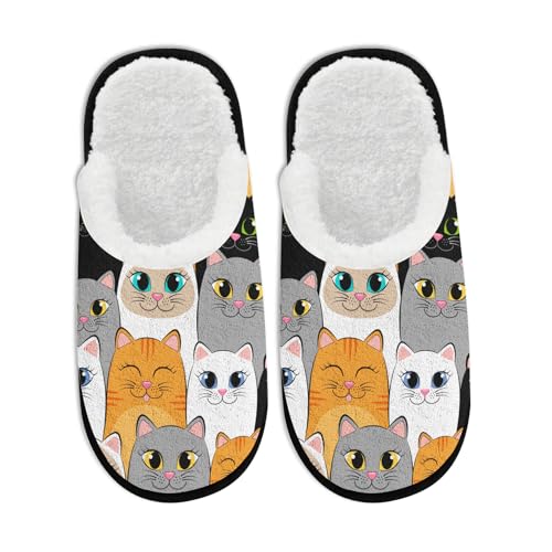 Fuzzy Slippers Women Men Non Slip Indoor Outdoor Graphic Cozy Fluffy Slipper Memory Foam Fleece-Lined Fall Winter Warm Travel Plush Comfy House Shoes Holiday Gifts Pantuflas Para Mujer