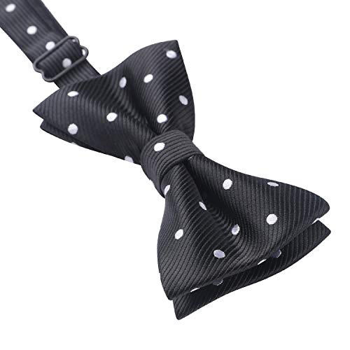 Image of HISDERN Bow Ties for Boys Pre Tied Toddler Bow Tie Adjustable Kids Bowties Clip On Fun Patterned Bowties for Wedding Party