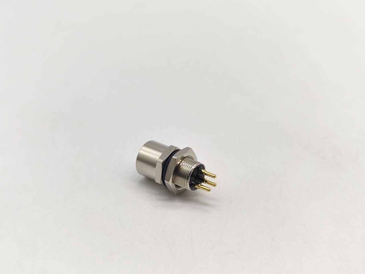 Elecbee 10pcs M8 Circular Connector Straight 3 Pin Female Back Mount PCB Socket Female 3 Pin Straight M8 Circular Connector
