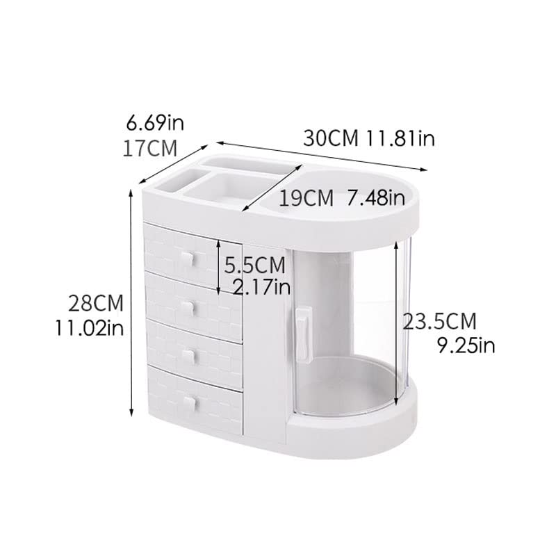 Espositore cosmetico per pennelli Scatola di immagazzinaggio cosmetica di grande capacità Scaffale di immagazzinaggio del cassetto del desktop Espositore cosmetico Tavolo da toeletta Scaffale for la c