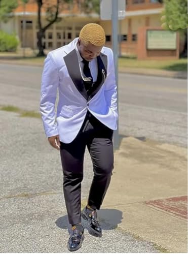 Mi Bo Tong Mens 3 PC Suits Slim Fit Wedding Tuxedos One Button Blazer Vest Pants Prom Suit Business Suit4