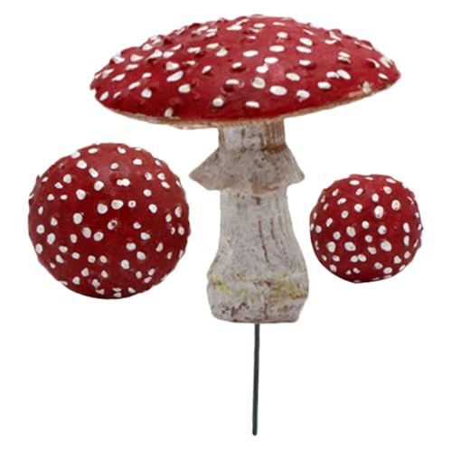 Champignon miniature en résine pour décorer un bonsaï ou une armoire de salon
