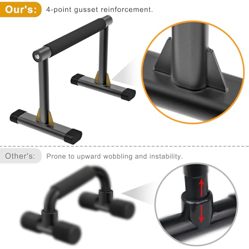 Kipika Parallette Bars for Calisthenics, Push Up & Dip Bar with Wood Handle - image 3