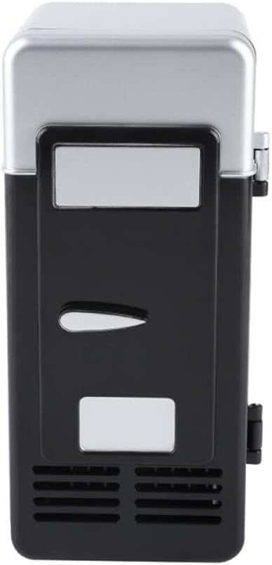 Mini Fridge Refrigerator with LED Light Fridge Beverage Drink Cooler and Warmer Fridge Mini Car Refrigerator(white-Dinosaur Doodle4)