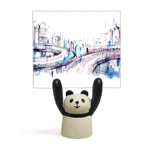 Support de mémo panda en gratte-ciel pour bureau moderne