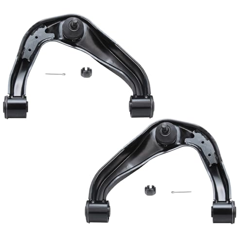 Image of Detroit Axle - Front End Upper Control Arms Kit for Nissan Pathfinder Frontier Xterra, 2 Upper Control Arms w /Ball Joints, 4 Inner & Outer Tie Rods, 2 Boots, Replacement
