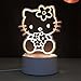 Akutoer 3 Color Change Cartoon Night Light, 3D Kawaii LED Desk Lamp, Acrylic Sleep Night Lamp As Best Gifts for Women Teens Boys Girls