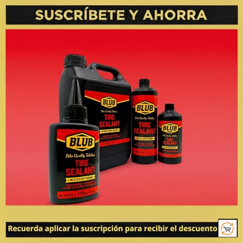 BLUB liquido tubeless MTB 500ml | Liquido Antipinchazos Bicicleta | Sellador Repara Pinchazos Bicicleta | Kit Reparacion Neumaticos, Parches Bici | Gel Antipinchazos para Jeringa Tubeless - imagen 7