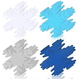 Kisston 360 Pcs Snowflake Cutouts Paper 3.9 Inch Winter Snowflake Shape Die Cuts Paper for DIY Projects Craft Classroom Bulletin Board Decor(White, Gray, Dark Blue, Blue)