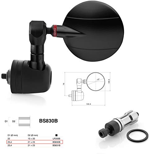 Rizoma bs185a specchietto end mount sinistro spy-r...