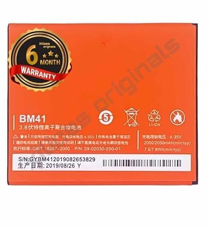 Image of BM41 Battery for Redmi 2050mAh /7.8WH 3.8V Battery with 6 Month Warranty**** (Y242)