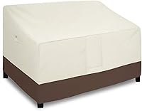 Vista 9 de Easy-Going Funda impermeable para sofá de exterior, funda resistente para sofá de patio de 3 plazas, resistente al viento, funda para muebles