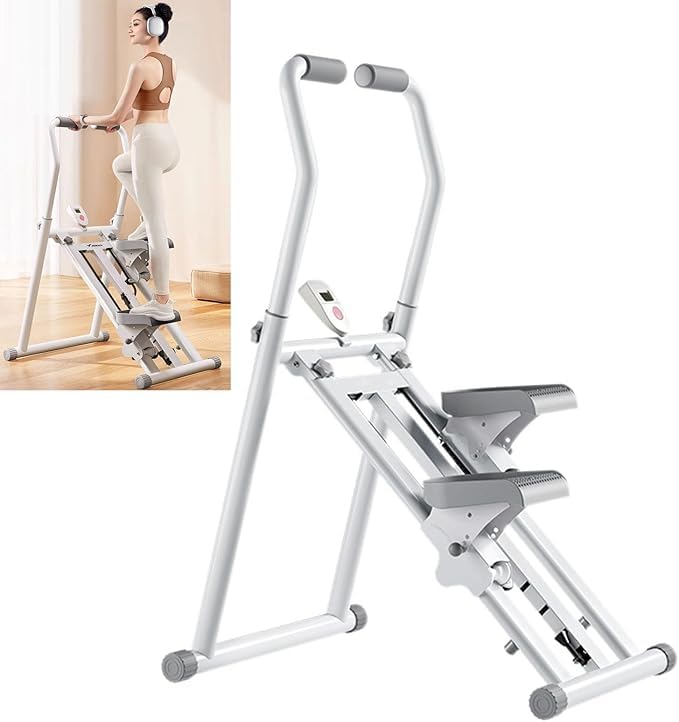 Grimpeur vertical pliable avec moniteur LED pour cardio à domicile