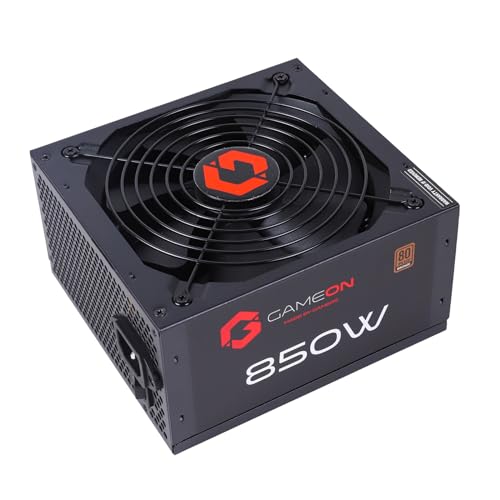 GAMEON 850W Power Supply PSU - 80 Plus Bronze ATX Power Supply Unit - Gaming PSU - Fully Modular - ATX5.0-140mm Fan - Double PCB Design - Active PFC - Complete Protection - Black - GO-SPYATX850W-B