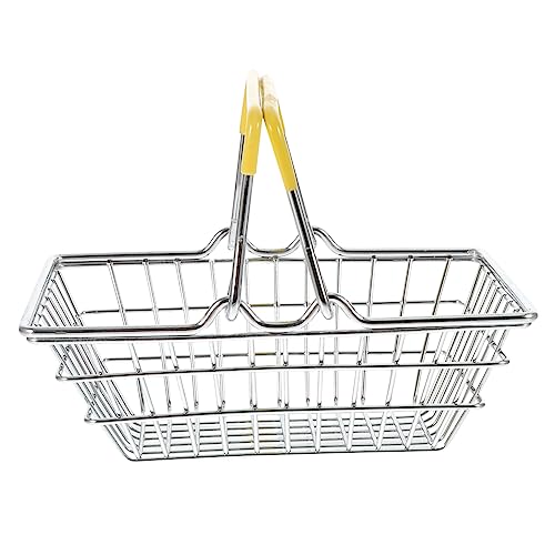Mini Shopping Basket Office Desk Decorations Desktop Decor Mini Baskets For Shopping Fruit Storage Bowl Basket Desk Storage Baskets Mini Organizing Basket #TOP7
