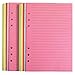 2 Packungen A5 Papier Bunt Liniert, FANDAMEI A5 Nachfüllpapier 6 Löcher 100 Blätter Nachfüllbare Refill Paper Nachfülleinlagen für A5 Notizbuch, Tagbuch, Skizze, Malerei