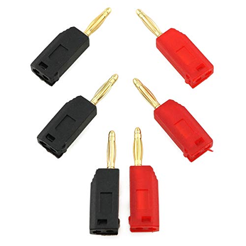E-outstanding Banana Plug 2mm 10 unidades rojo y negro miniatura 4