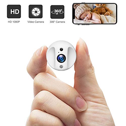 Mini Spy Camera Wireless Hidden Cameras WiFi Tiny Home Indoor Security Cam HD 1080P Nanny Camera Pet Cams Strong Night Vision Motion Detection Alarm