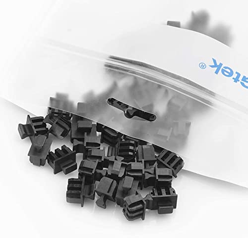 10Gtek SFP SFP+ Dust Cover, Anti Dust Cap for SFP SFP+ Port, Fiber Optic Dust Caps, Port Protector for Switch/Network Cards/Router/Media Converters, PVC, 50 Pack
