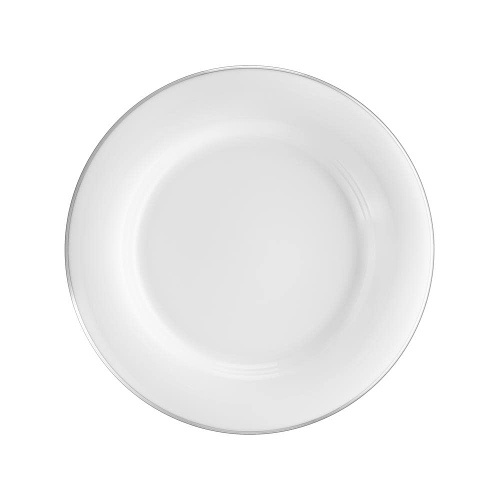 VILLA ITALIA Serwis obiadowy na 12 osób porcelanowy Zestaw naczyń, Zastawa stołowa, Talerz płytki, Talerz głęboki, Talerz deserowy, Salaterka, Misa, PLUS PLATIN NZ138