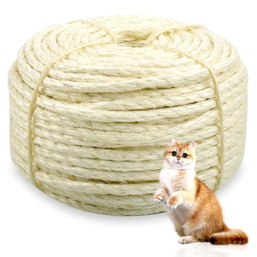 Cuerda de Sisal para Rascadores de Gato 1/4" Diámetro 200 pulgadas miniatura 1