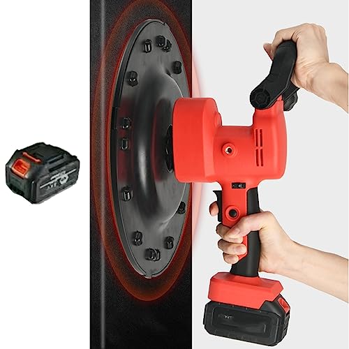 ALSUP Lijadora eléctrica para tabiquería Seca con Velocidad Regulable de 1 a 6, rascador de mortero de Cemento con Velocidad Variable, pulidora para techos y Paredes,15batteries-1electric